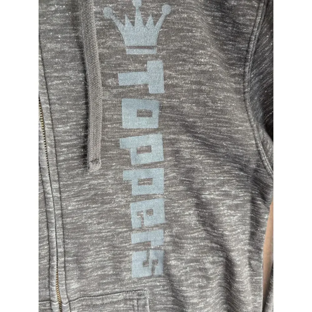 Toppers Pizza Hoodie Sweatshirt Mens Small Full Zip Cotton Employee Uniform